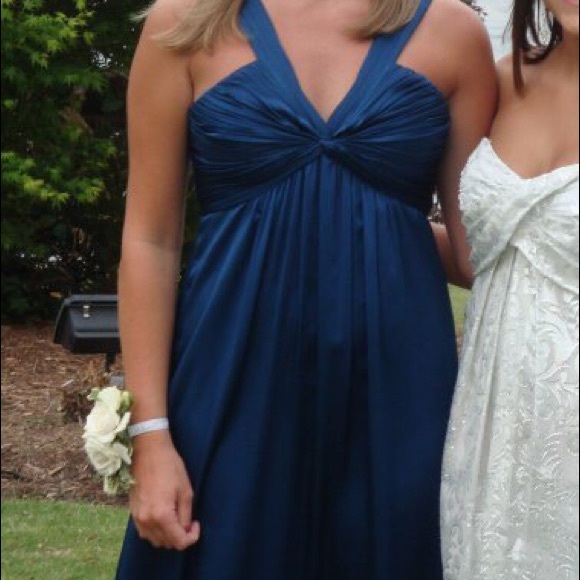 BCBG V-Neck Silk Formal Gown - Picture 6 of 8